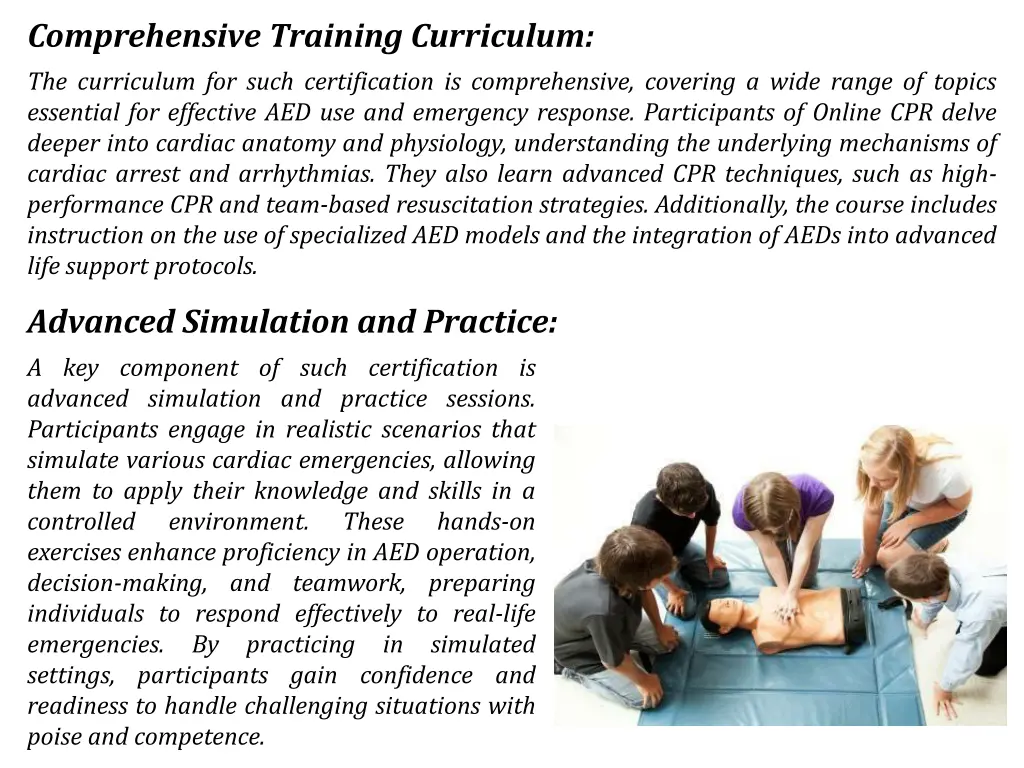 comprehensive training curriculum the curriculum