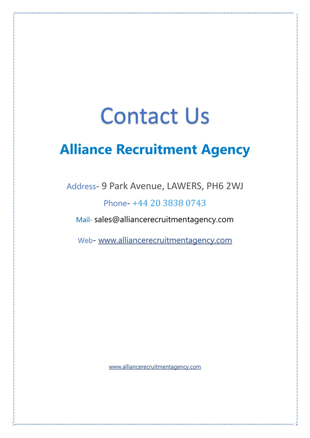 contact us