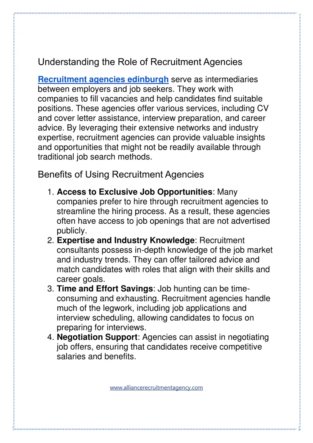 understanding the role of recruitment agencies