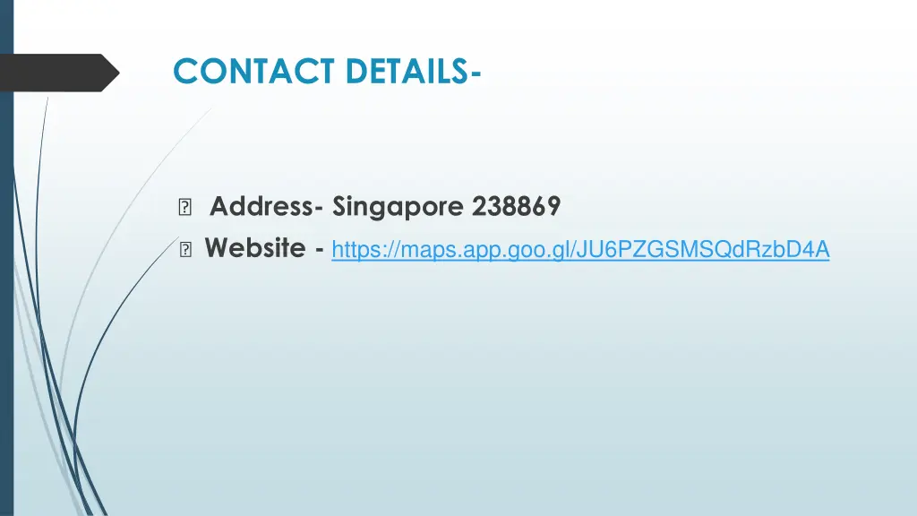 contact details