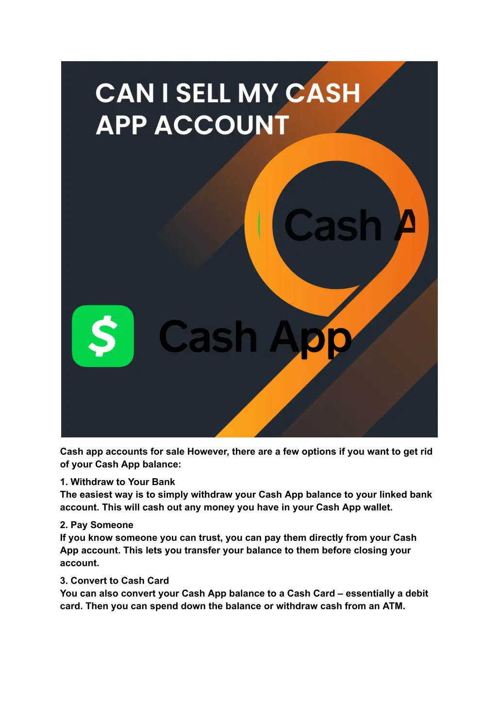 cash app accounts for sale however there