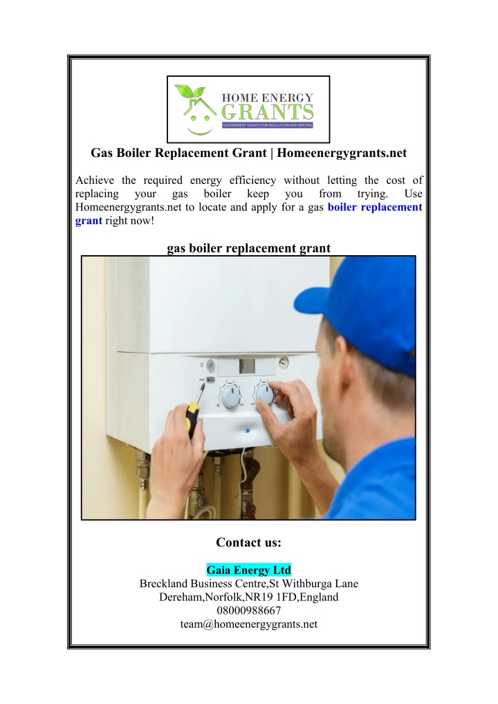 gas boiler replacement grant homeenergygrants net