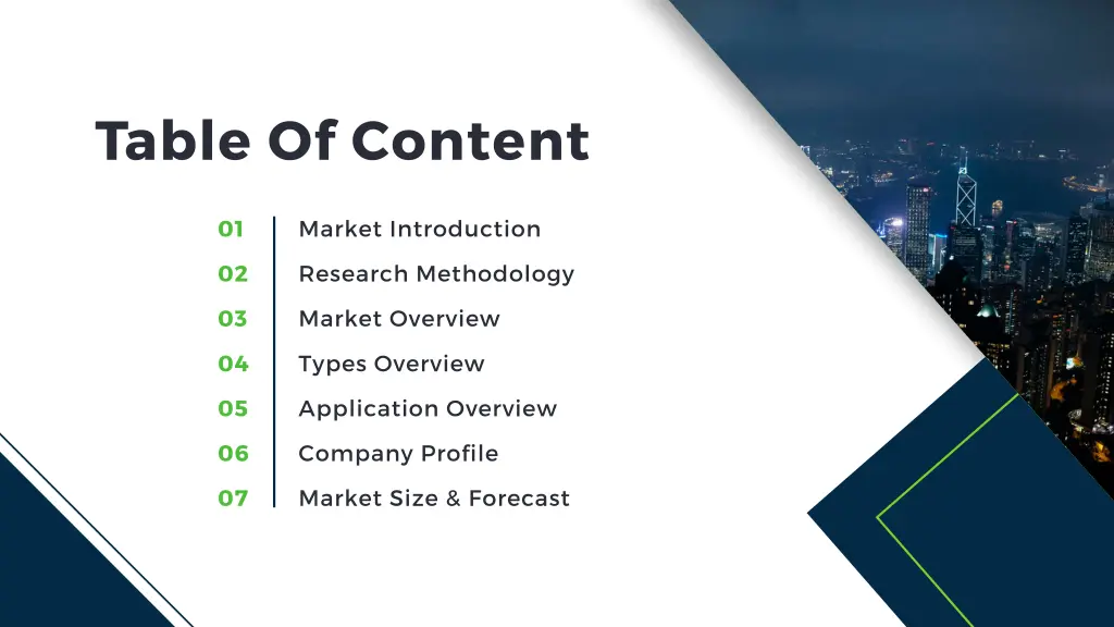 table of content