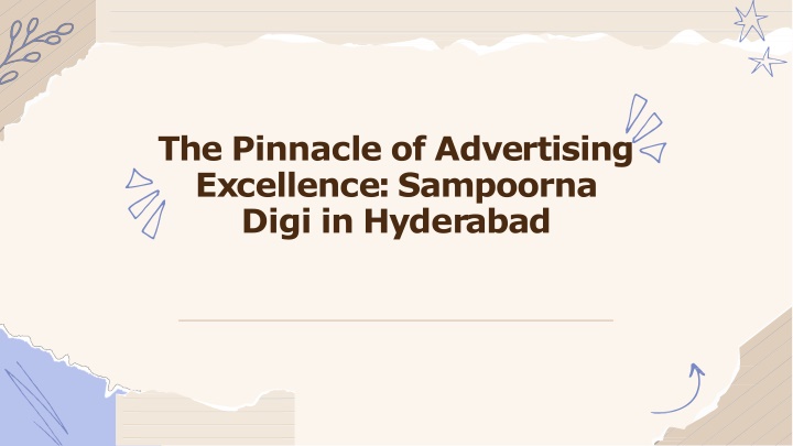 the pinnacle of advertising excellence sampoorna