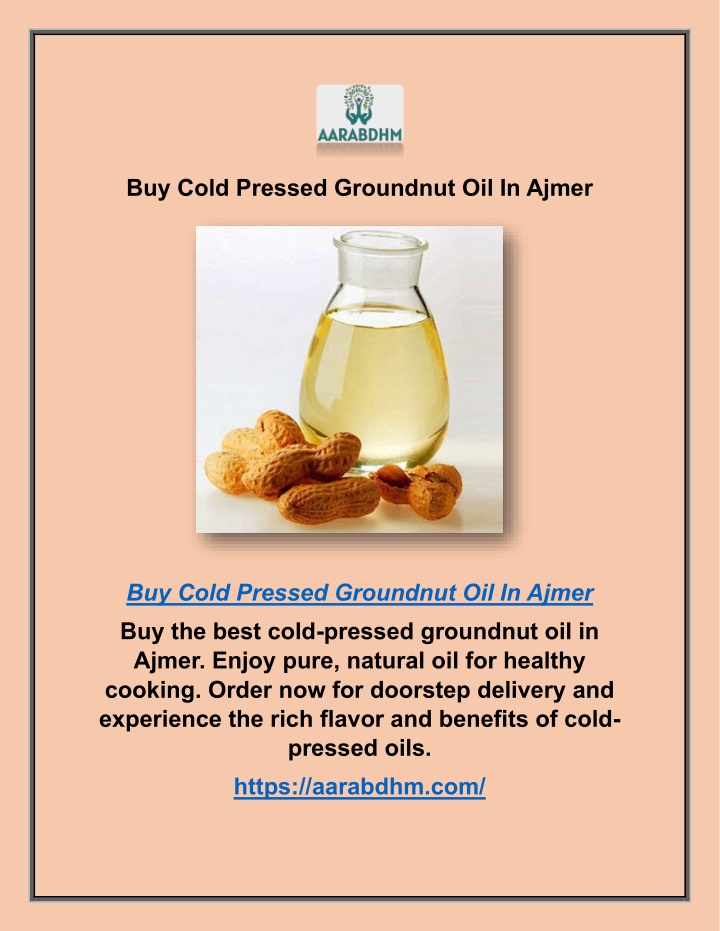 buy cold pressed groundnut oil in ajmer