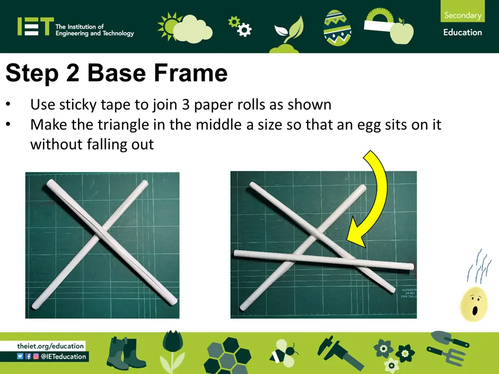 step 2 base frame use sticky tape to join 3 paper