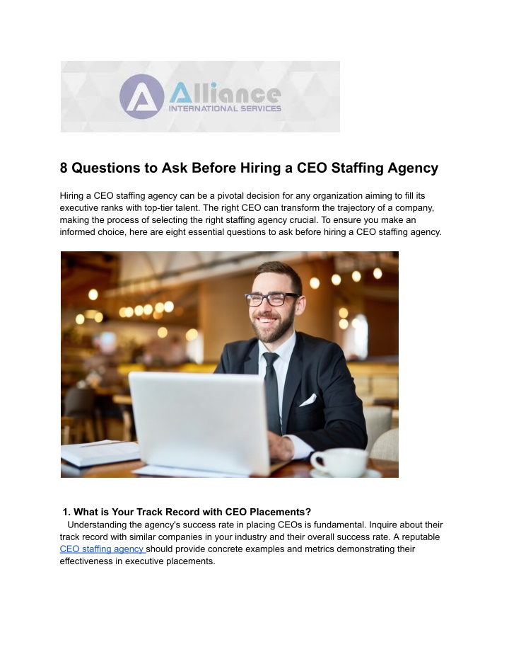 8 questions to ask before hiring a ceo staffing