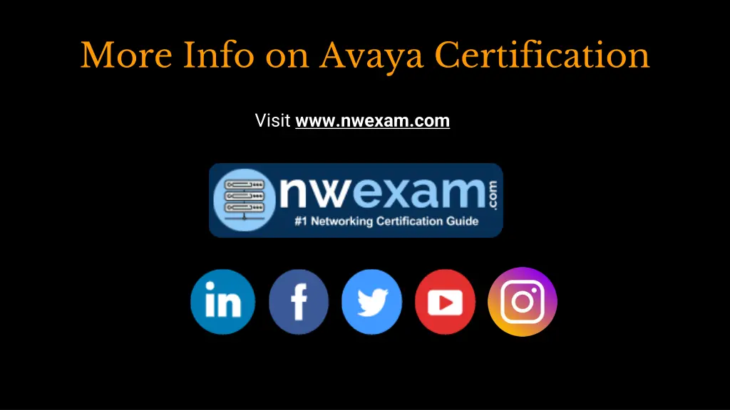 more info on avaya certification 1