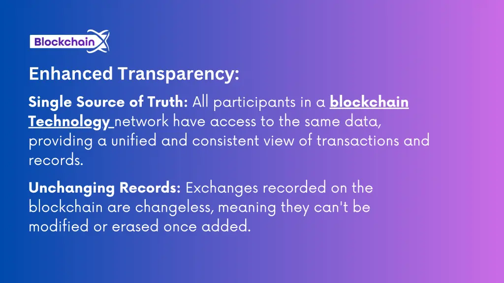 enhanced transparency