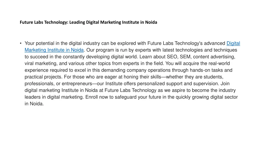 future labs technology leading digital marketing