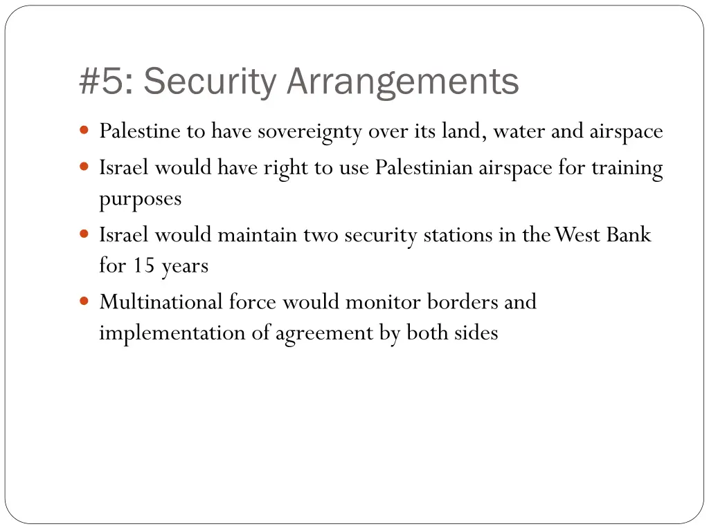 5 security arrangements