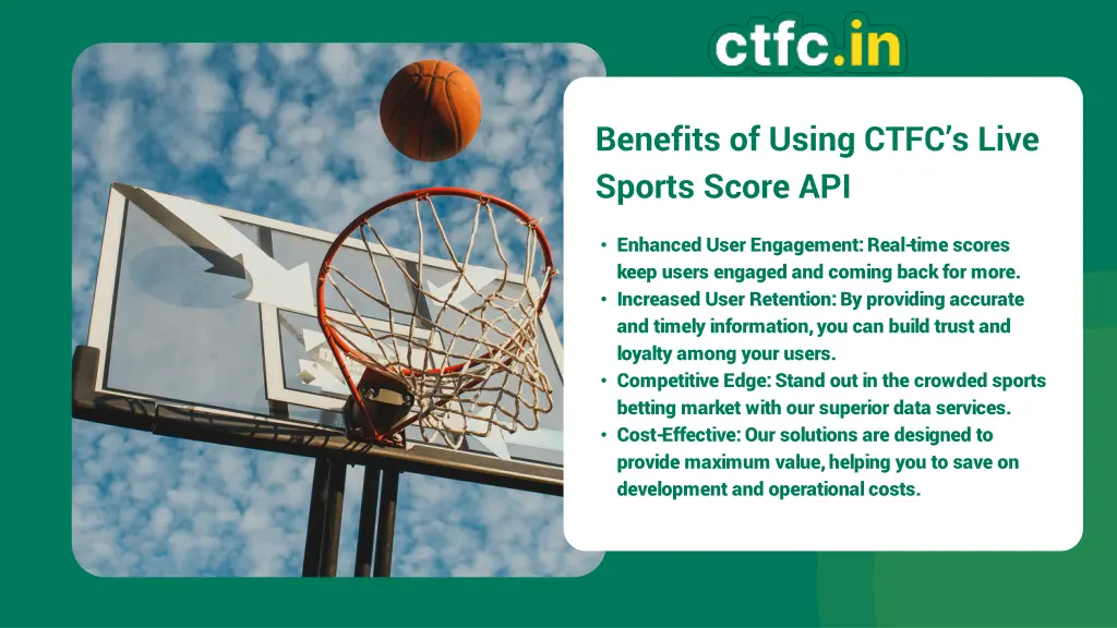 benefits of using ctfc s live sports score api