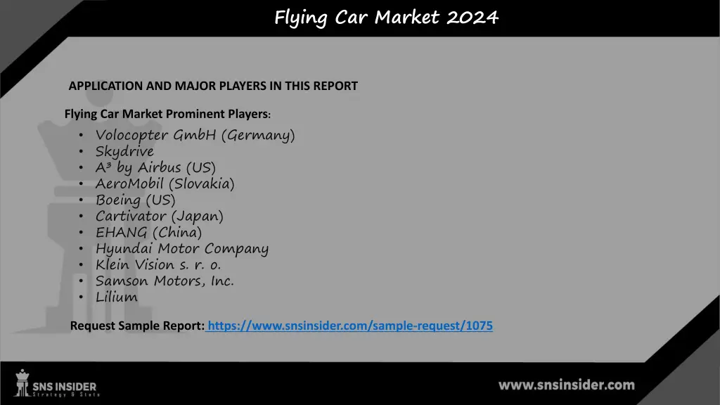 flying car market 2024 3