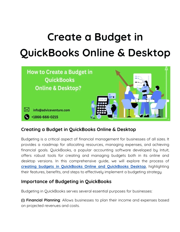 create a budget in quickbooks online desktop