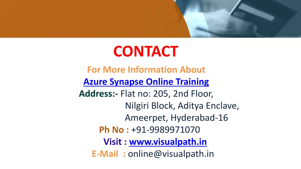 contact for more information about azure synapse