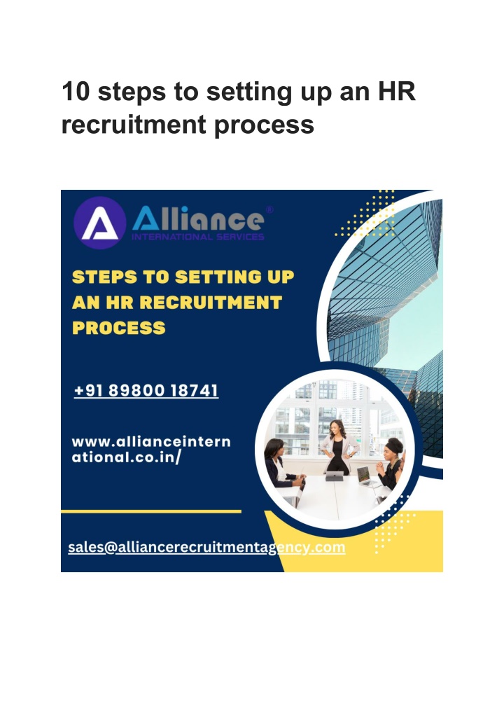 10 steps to setting up an hr recruitment process