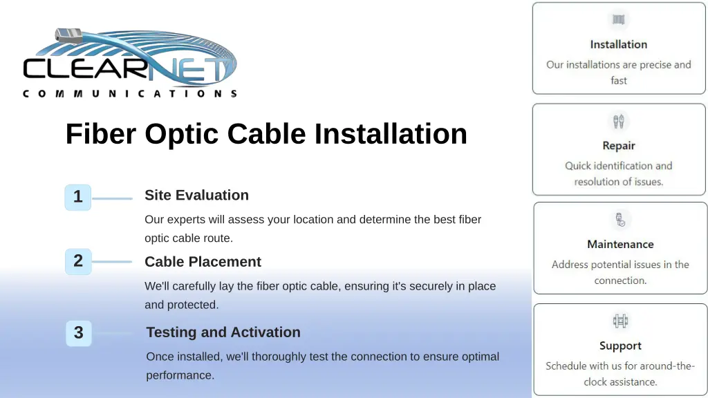 fiber optic cable installation