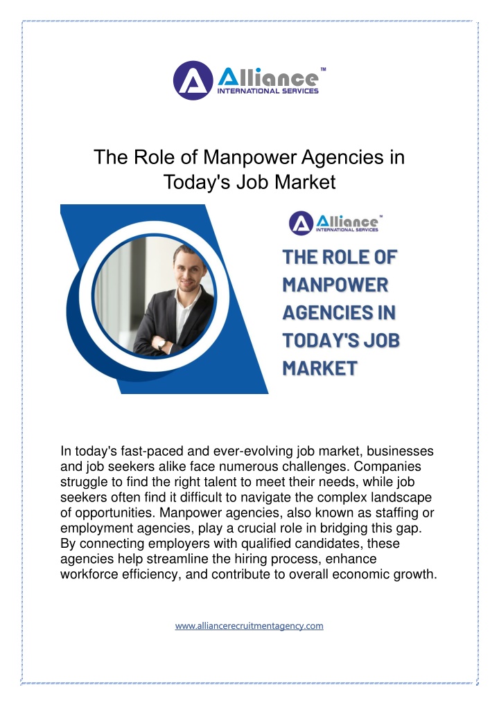 the role of manpower agencies in today