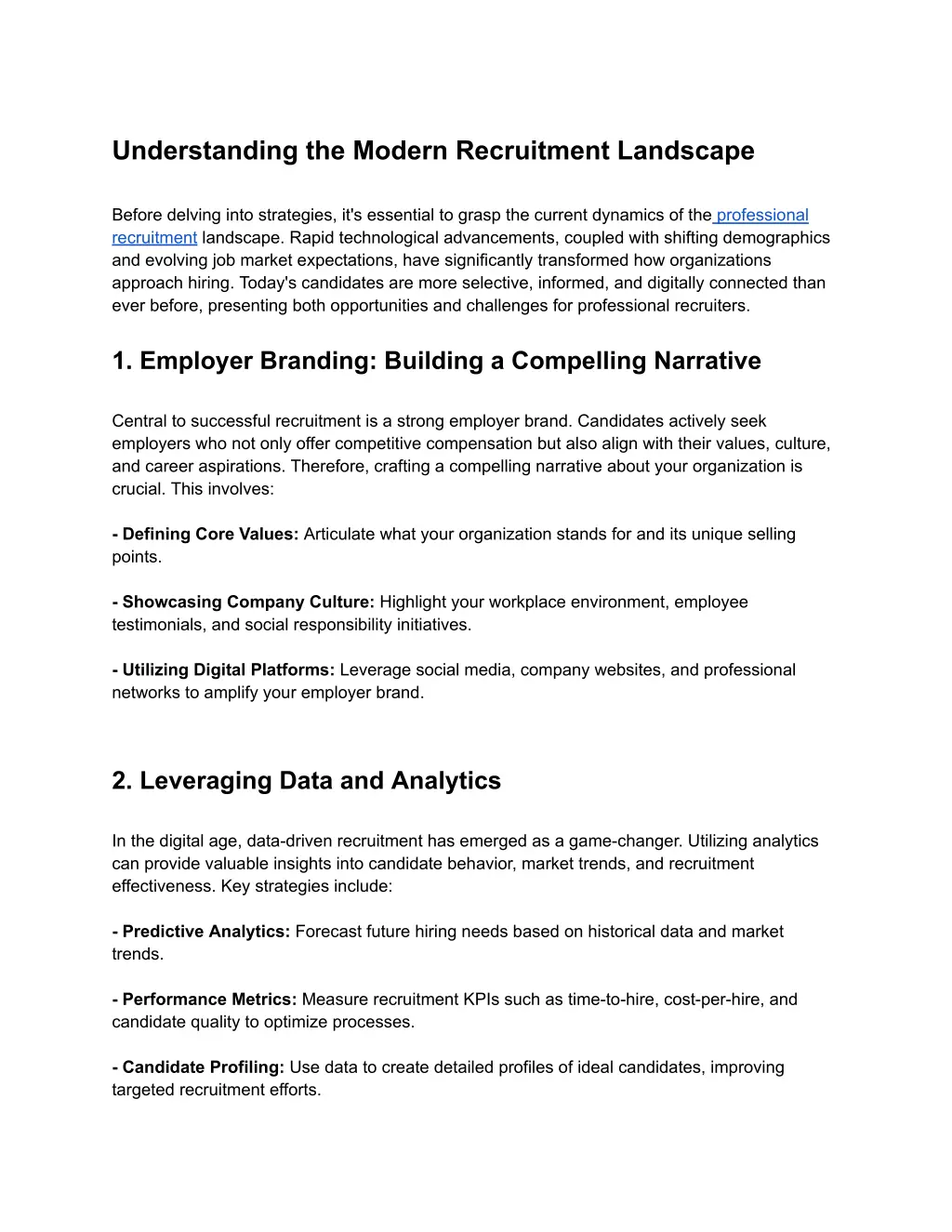 understanding the modern recruitment landscape