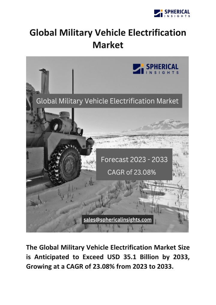 global military vehicle electrification market