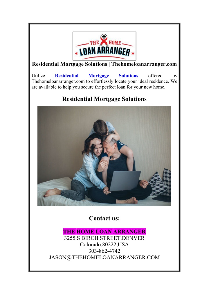 residential mortgage solutions