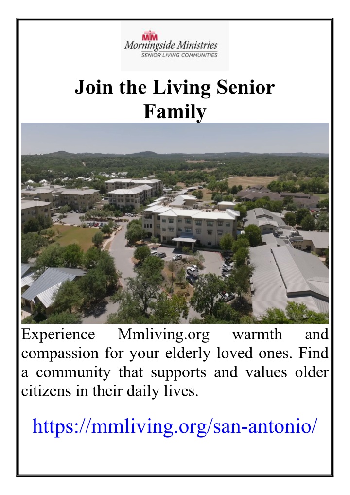 join the living senior family