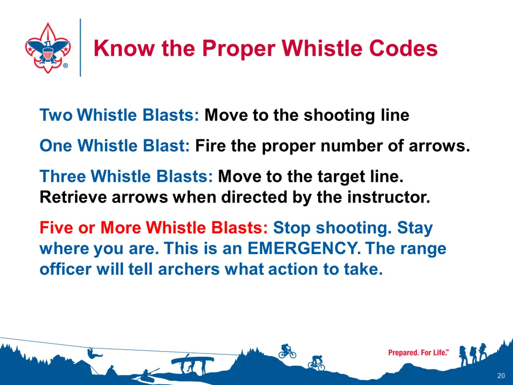 know the proper whistle codes