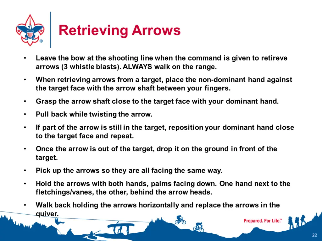 retrieving arrows