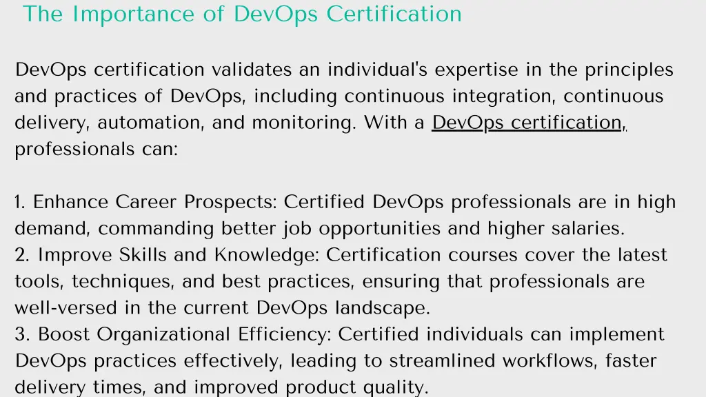 the importance of devops certification