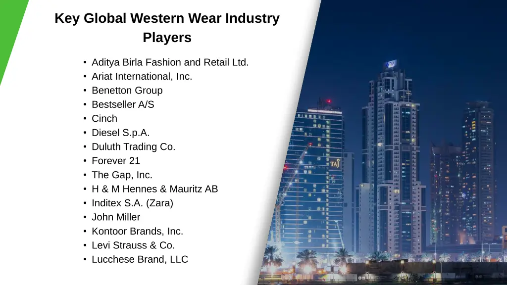 key global western wear industry players