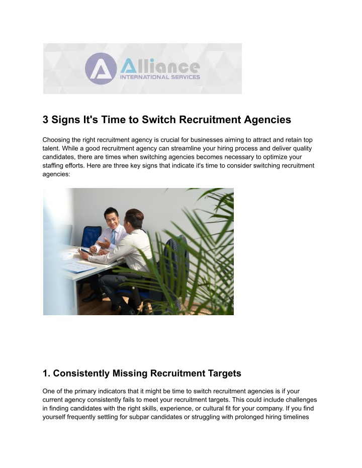 3 signs it s time to switch recruitment agencies