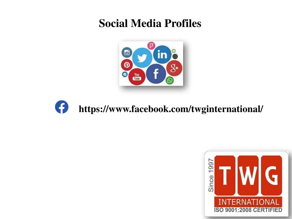 social media profiles