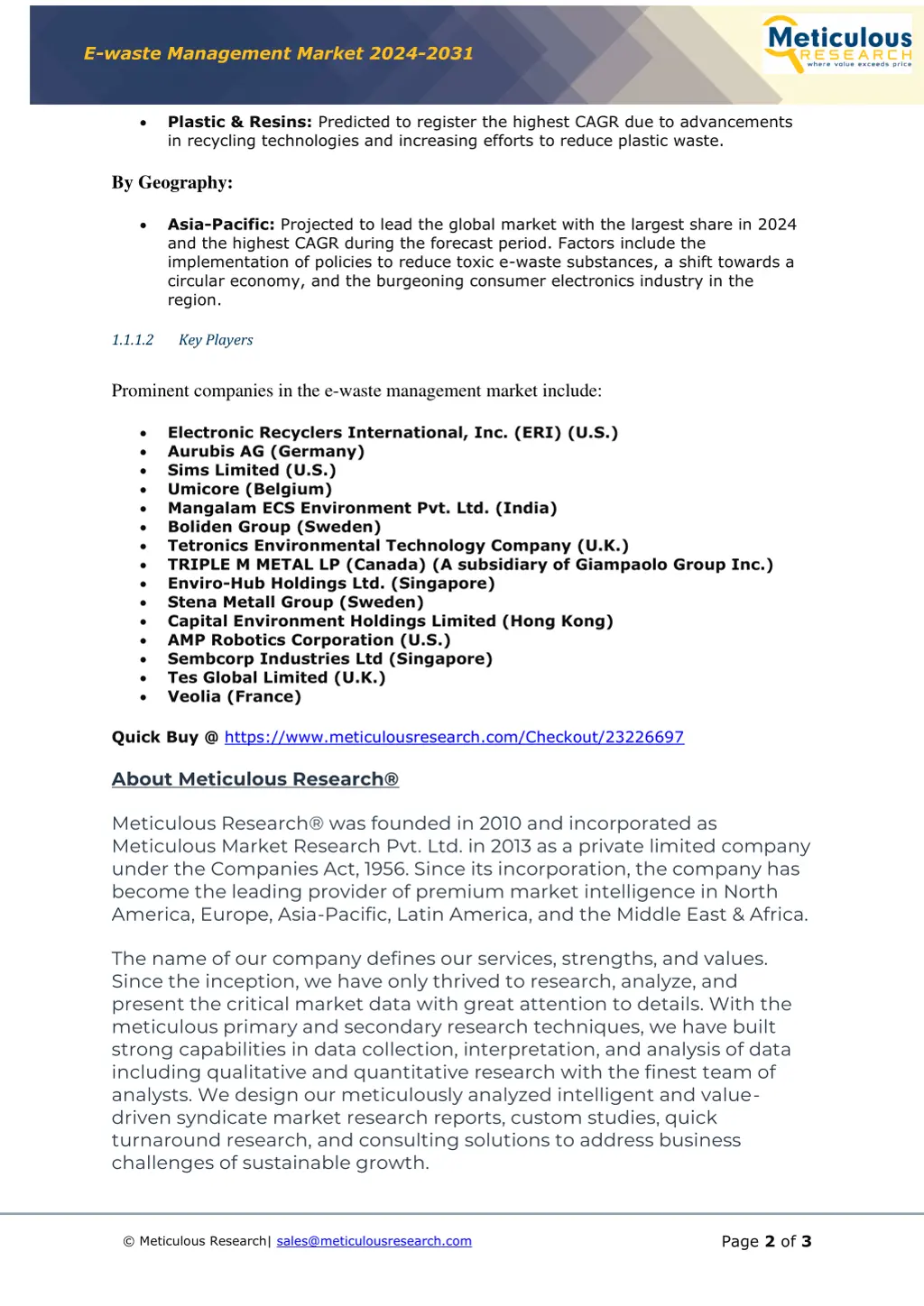 e waste management market 2024 2031 1