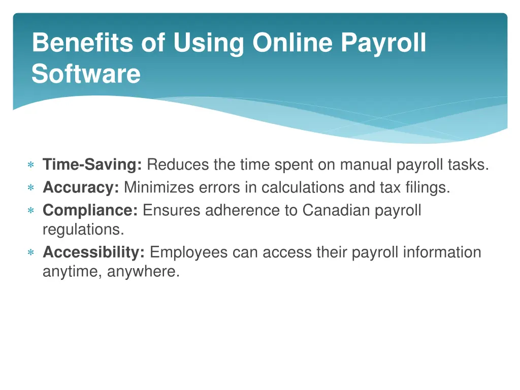 benefits of using online payroll software