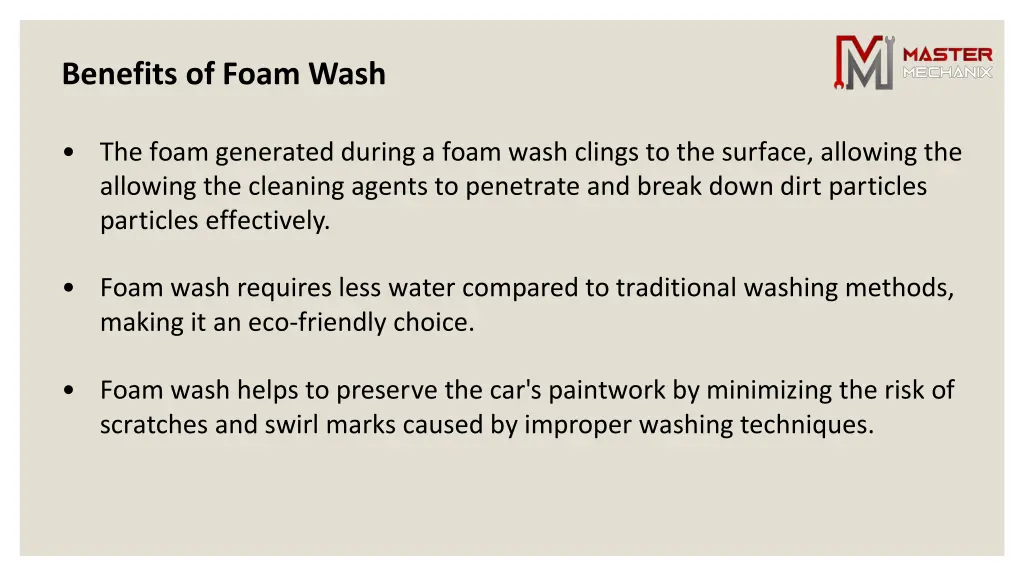 benefits of foam wash