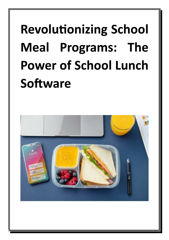 revolutionizing school meal programs the power