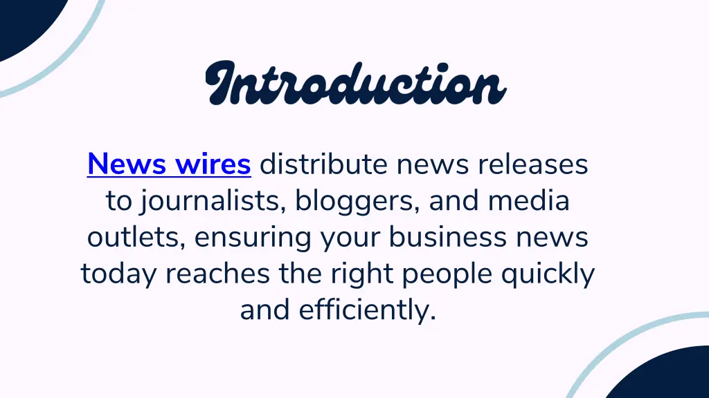 news wires distribute news releases