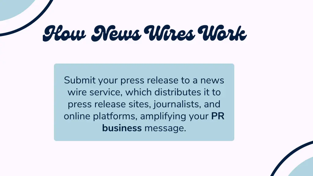 submit your press release to a news wire service