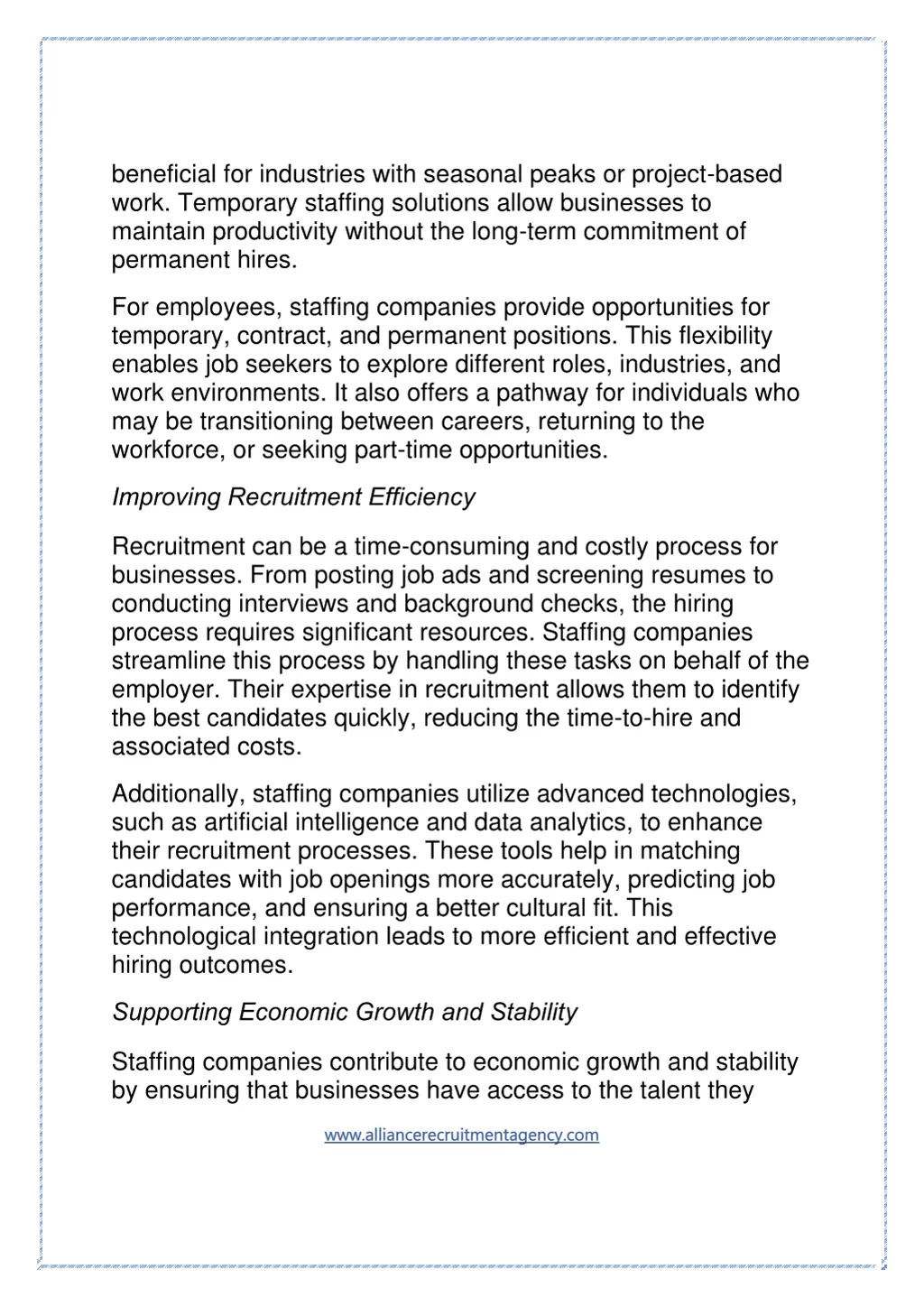 beneficial for industries with seasonal peaks