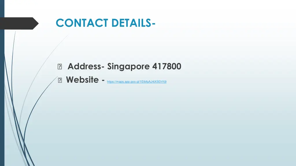 contact details