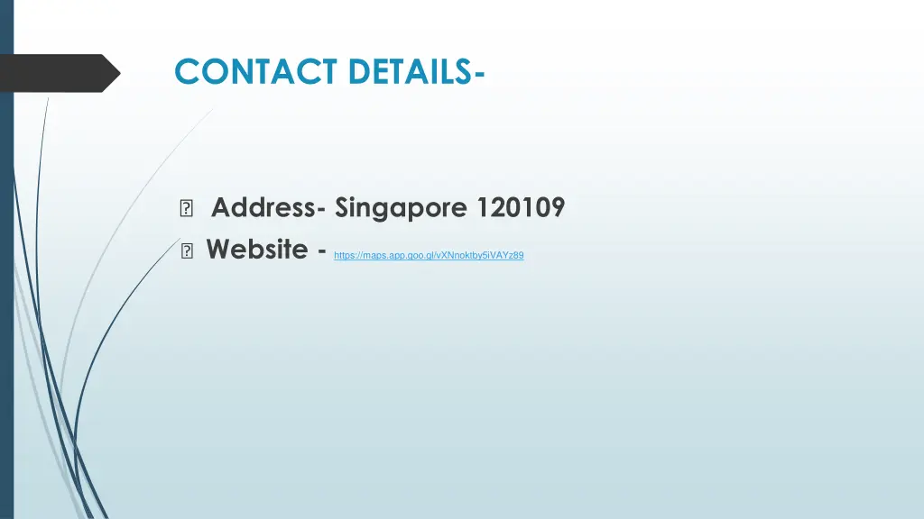 contact details