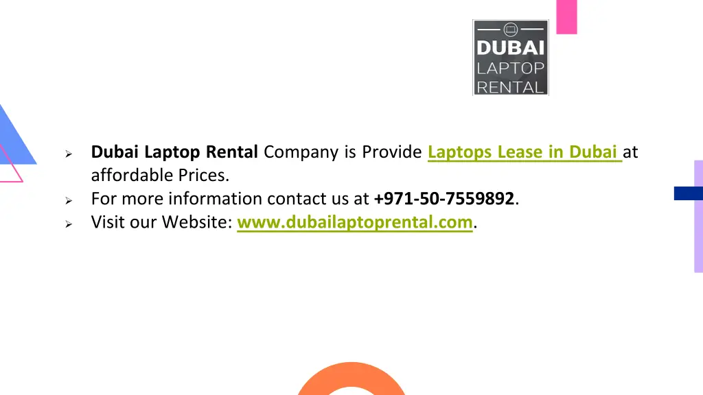 dubai laptop rental company is provide laptops