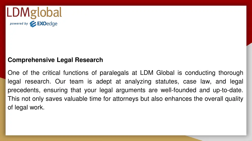 comprehensive legal research