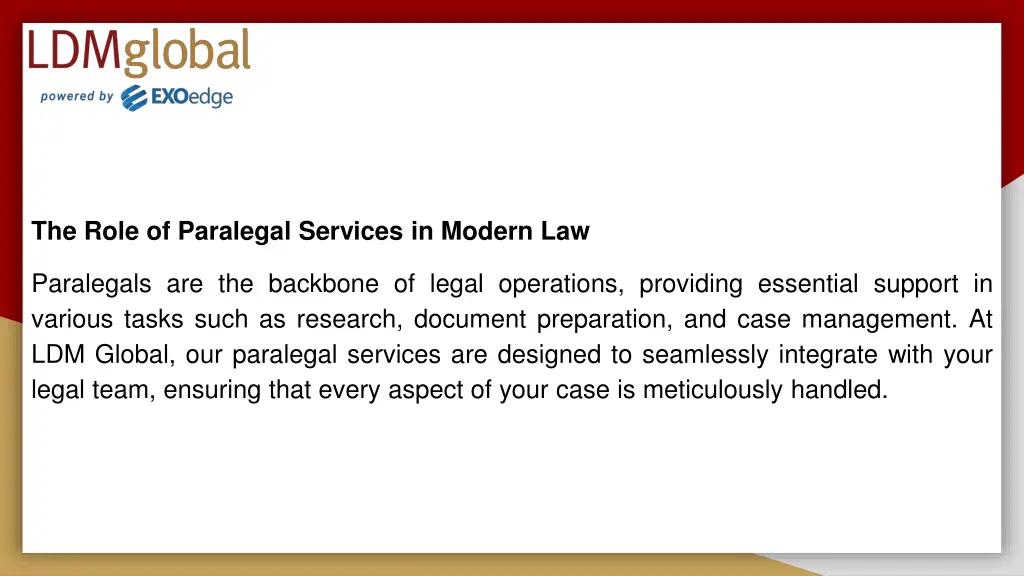 the role of paralegal services in modern law