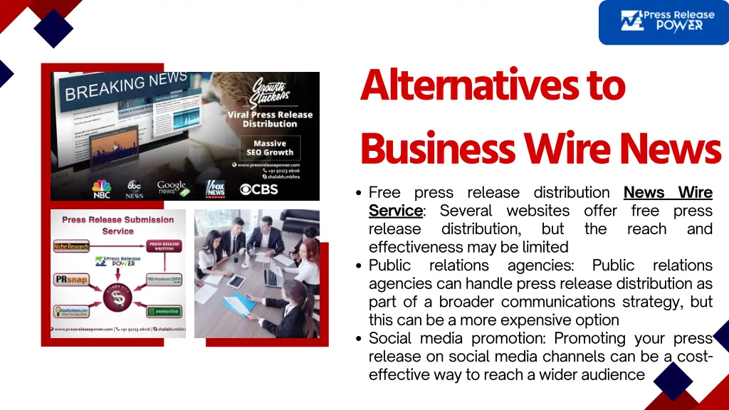 alternatives to business wire news free press