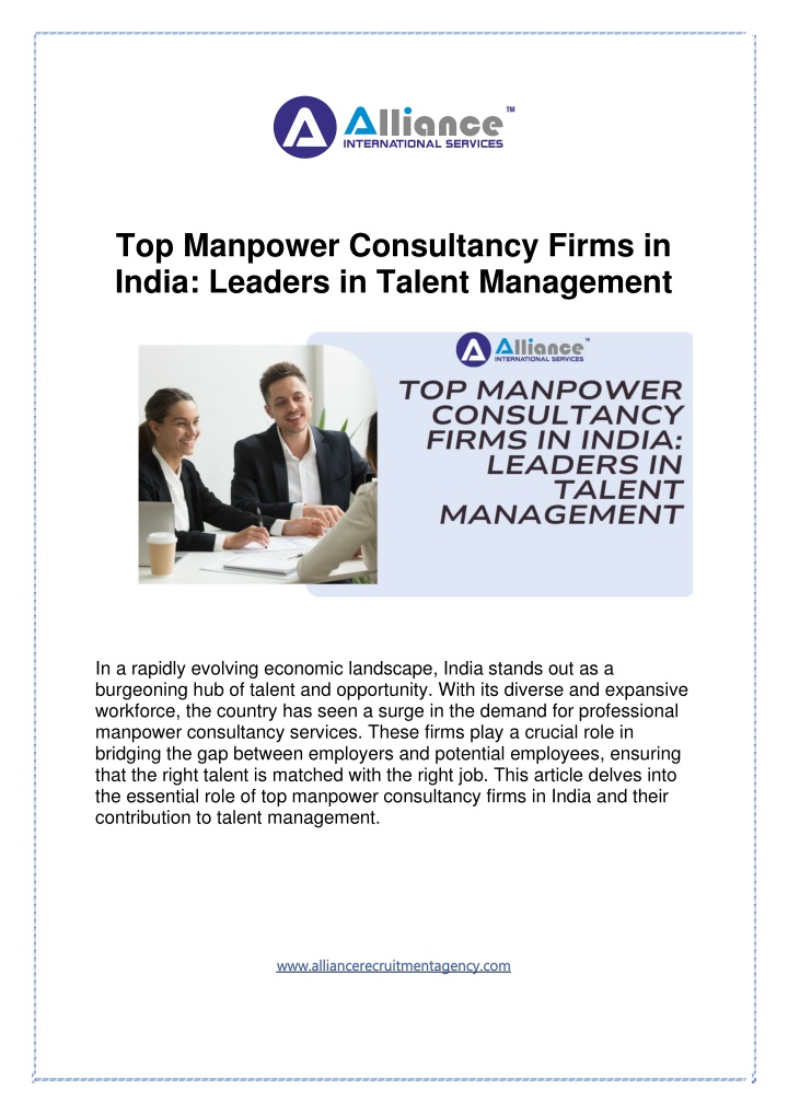 top manpower consultancy firms in india leaders
