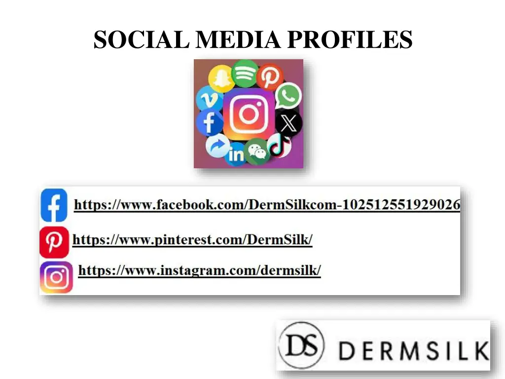 social media profiles