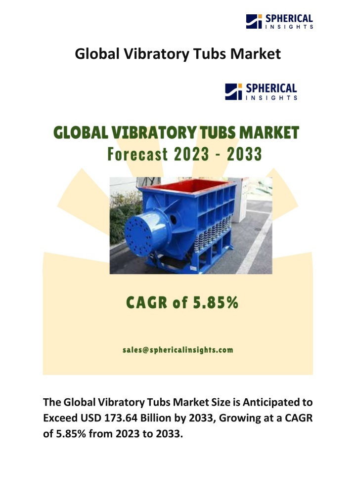 global vibratory tubs market