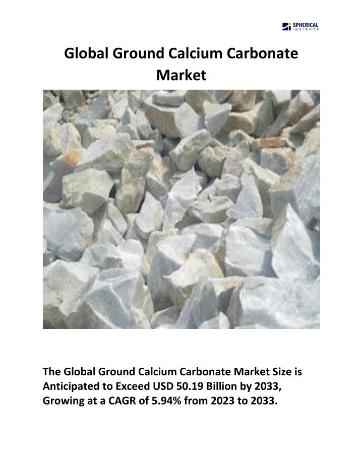 global ground calcium carbonate market