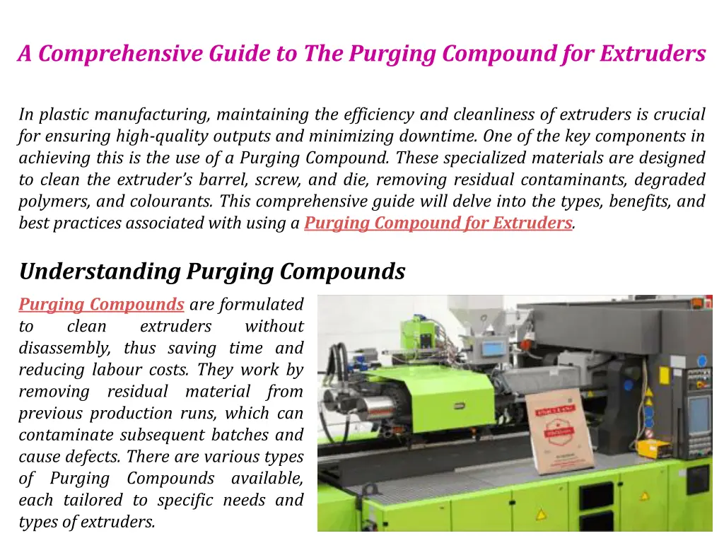 a comprehensive guide to the purging compound